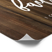 Liebe Versage nie auf Imitaten Wood | Poster (Ecke)