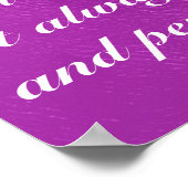 Liebe versage nie Bibelverse 1 Korinther 13:4-8 Poster (Ecke)