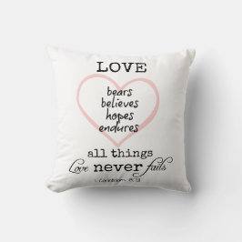 Liebe Versage nie Bibelverse Kissen