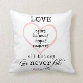 Liebe Versage nie Bibelverse Kissen
