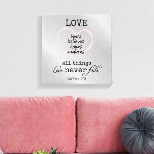 Liebe Versage nie Bibelverse Leinwanddruck (Insitu (Wohnzimmer))