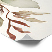 Liebe Versage nie Bibelverse Rosa Blumenhochzeit Poster (Ecke)