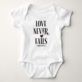 Liebe Versage nie Christlich | Bibelverse Baby Strampler