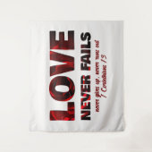 LIEBE VERSAGE NIE Christlich Wandteppich (Vorderseite)