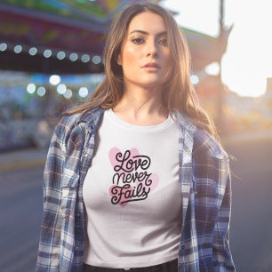 Liebe Versage nie Christliche Valentinherzen Tri-Blend Shirt