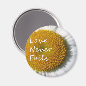 Liebe Versage nie Daisy 1 Korinther 13 Magnet (Vorderseite/Rückseite)