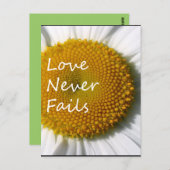 Liebe Versage nie Daisy 1 Korinther 13 Postkarte (Vorne/Hinten)
