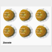 Liebe Versage nie Daisy 1 Korinther 13 Runder Aufkleber (Blatt)
