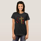 Liebe Versage nie Funny Positivity Quotes Leopard T-Shirt (Vorne ganz)
