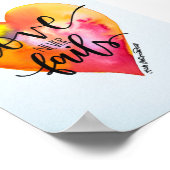 Liebe versage nie - Handgeschriebene Aquarellkunst Poster (Ecke)