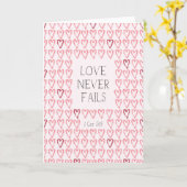 "Liebe Versage nie" Herz Karte (Gelbe Blume)