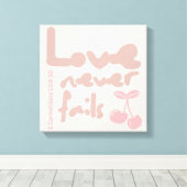 Liebe Versage nie, Hochzeit, Ehe, Grafikkunst Leinwanddruck (Insitu (Holzboden))