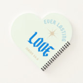 Liebe Versage nie, Hochzeit, Ehe, Grafikkunst Notizblock (Rückseite)