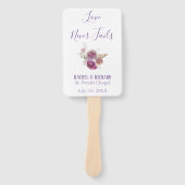 Liebe Versage nie Hochzeit mit Wasserfarben Fächer (Vorderseite)