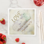 Liebe Versage nie Hochzeit Serviette (Beispiel)