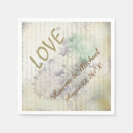 Liebe Versage nie Hochzeit Serviette