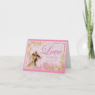 Liebe Versage nie Hochzeitskarte oder Jubiläumskar Karte