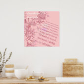 Liebe Versage nie Hochzeitsvows Poster (Küche)
