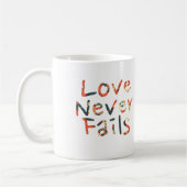 Liebe Versage nie Kaffeetasse (Links)