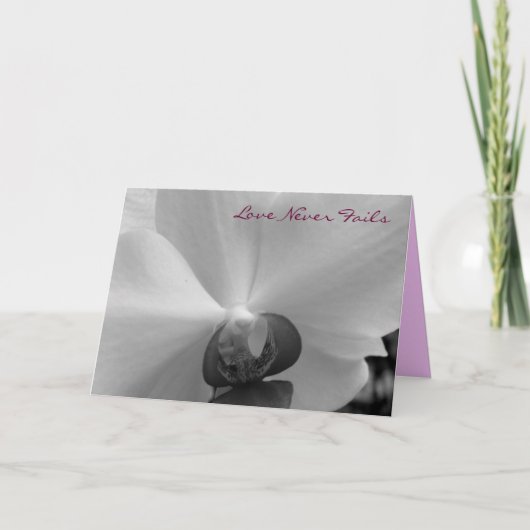 Liebe Versage nie Karte (Vorderseite)