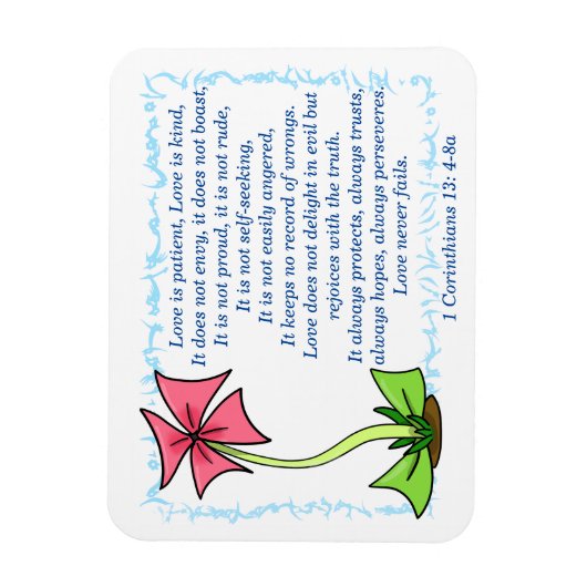 Liebe Versage nie Magnet (Vertikal)