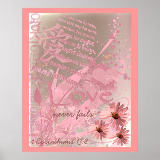 Liebe Versage nie mit Ehegatten Poster (Vorne)