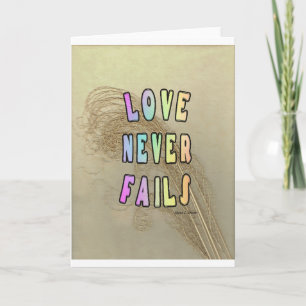 Liebe Versage nie Notecard Karte