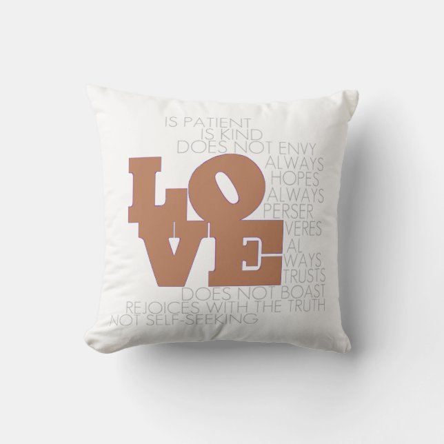 Liebe Versage nie Pillow Kissen (Vorderseite)