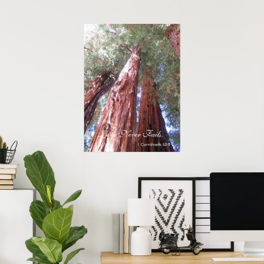 Liebe Versage nie Poster (Heimbüro)