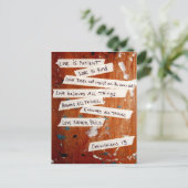 Liebe Versage nie Postkarte (Stehend Vorderseite)