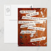 Liebe Versage nie Postkarte (Vorne/Hinten)