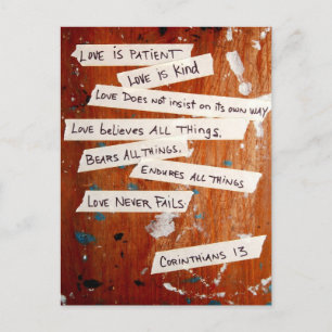 Liebe Versage nie Postkarte