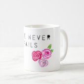 Liebe Versage nie, Rose Kaffeetasse (VorderseiteRechts)