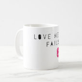 Liebe Versage nie, Rose Kaffeetasse (Vorderseite Links)