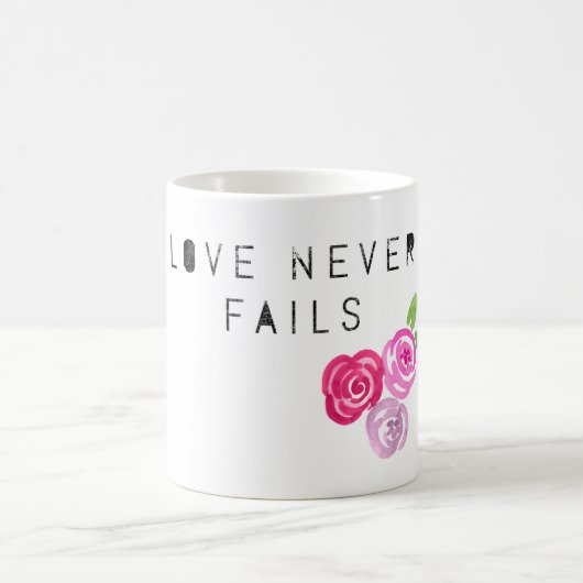 Liebe Versage nie, Rose Kaffeetasse (Mittel)