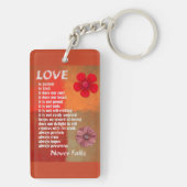Liebe versage nie Schlüsselkette Schlüsselanhänger (Rückseite)