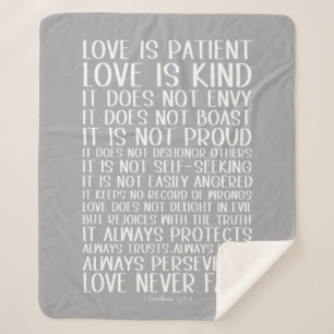 Liebe Versage nie Sherpa Blanket Sherpadecke