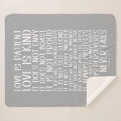 Liebe Versage nie Sherpa Blanket Sherpadecke (Vorderseite (Horizontal))