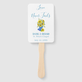 Liebe Versage nie Sonnenblumen-Hochzeit Fächer