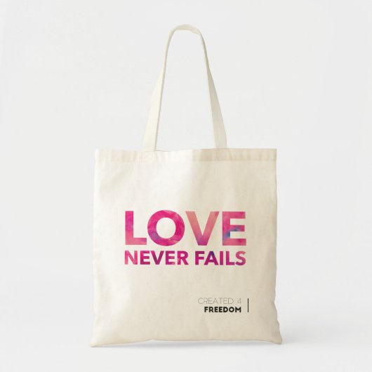 Liebe Versage nie Tragetasche (Vorne)