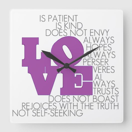 Liebe Versage nie - Uhr (Vorderseite)