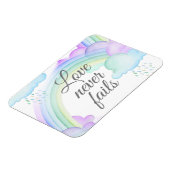 Liebe Versage nie Wasserfarbenwald Magnet (Linke Seite)