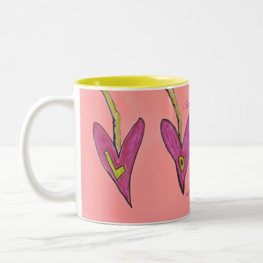 Liebe Versage nie Zweifarbige Tasse (Links)