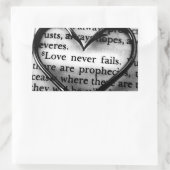 Liebe Versage niemals Aufkleber (Tasche)