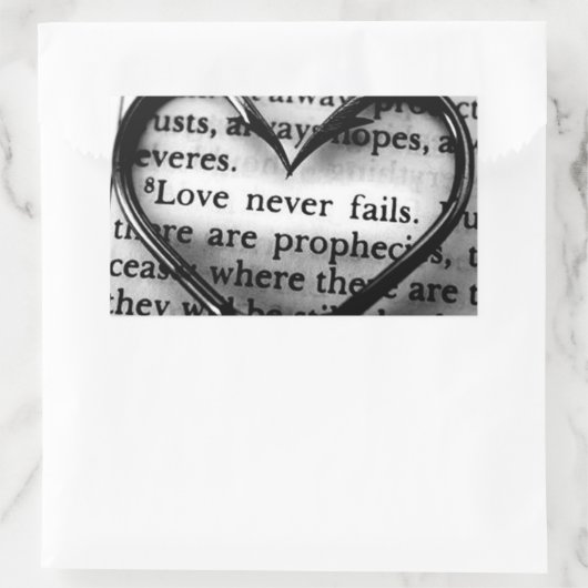 Liebe Versage niemals Aufkleber (Tasche)