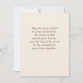 Liebe Versage niemals die Glückskarte für Hochzeit (Rückseite)