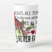 Liebe Versage niemals Latte-Tasse Milchtasse (Vorderseite)