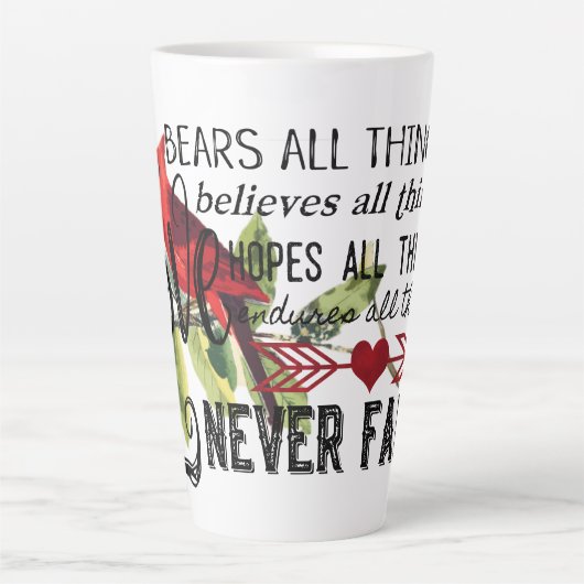 Liebe Versage niemals Latte-Tasse Milchtasse (Vorderseite)