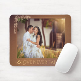 Liebe Versage niemals Personalisierte Hochzeitmusk Mousepad