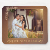 Liebe Versage niemals Personalisierte Hochzeitmusk Mousepad (Vorne)